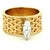 1970s FJG 14k Gold Basket-Weave Ring With Marquise Diamond, Size 5 For Sale - Image 10 of 14