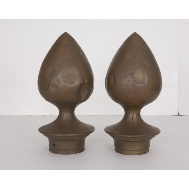 Extra Large Industrial Metal Copper Finials A Pair Chairish