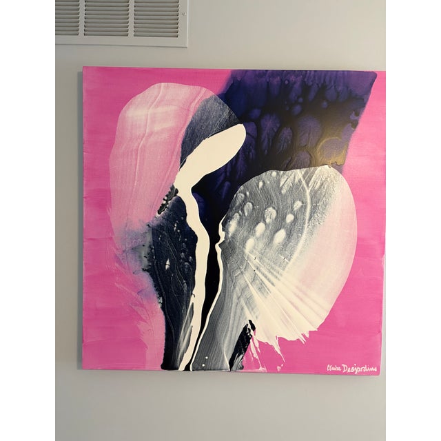 Abstract Clair Desjarnis Painting Abstract For Sale - Image 3 of 3