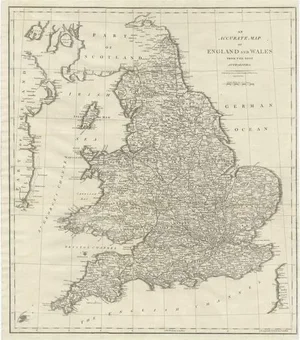 Large Antique Map of England and Wales, 1805