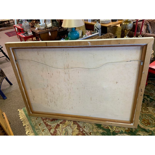 Large acrylic landscape painting on canvas signed by Diana Nicosia a Massachusetts artist. Lovely pastel sky, gives off...