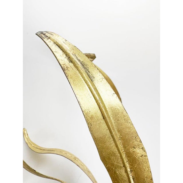 Gold Gilt Metal Wall Light, France, 1970s For Sale - Image 8 of 15