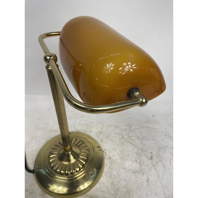 Vintage Ministerial Lamp in Brass and Glass, 1950s For Sale - Image 6 of 12