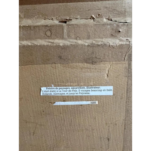 Paul Daniel Huguenin-Virchaux, Capri, 1906, Gouache on Paper, Framed For Sale - Image 11 of 13