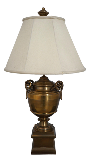 Heavy Solid Brass Urn Large Table Lamp