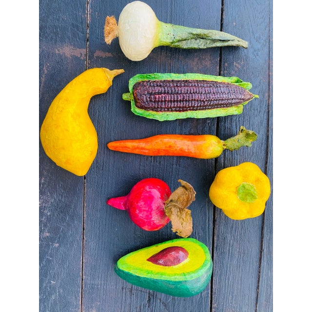 1990s Vintage Lacquered PapierMâché Vegetables Collection Set of 8 Chairish