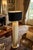 Postmodern Vintage Tesselated Tile Mid Century Modern Brass Cap Floor Lamp in the Manner of Karl Springer by Fine Arts Lamps For Sale - Image 3 of 12