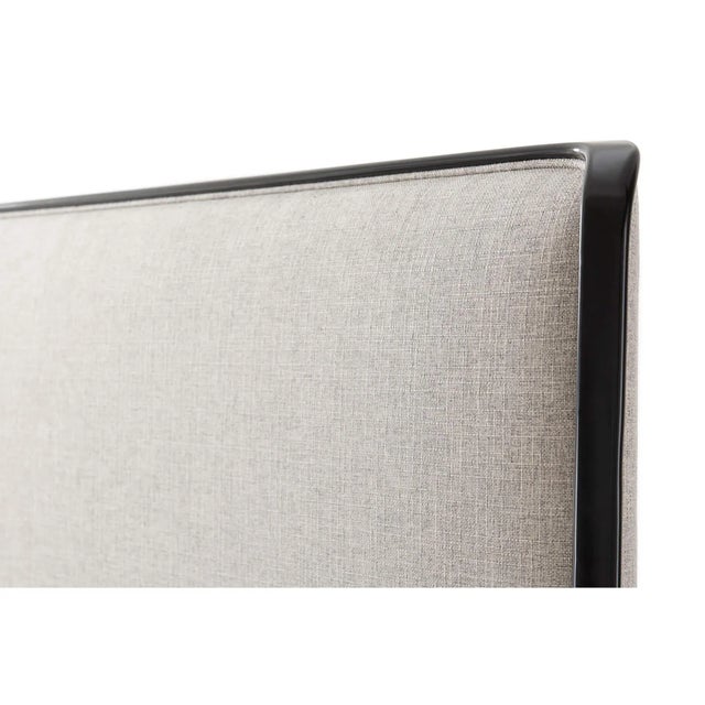 Mid Century Upholstered King Size Bed For Sale - Image 4 of 11