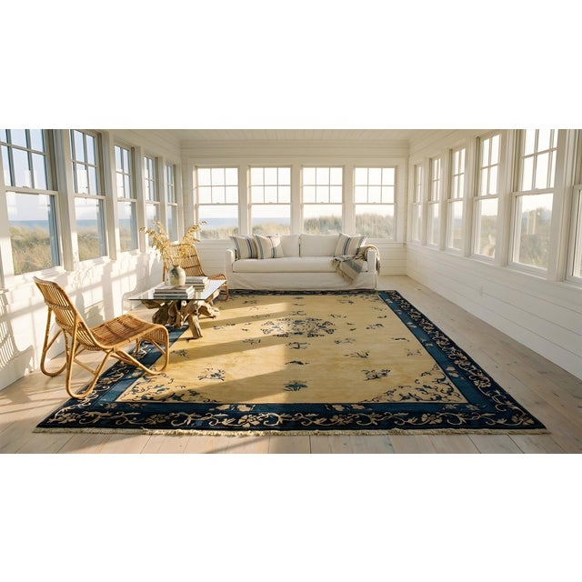 Antique Chinese Peking Rug 9' 0" x 12' 4" For Sale - Image 9 of 11