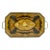 Early 20th Century Marquetry Serving Tray Platter Wood Floral Flower With Brass Gallery For Sale