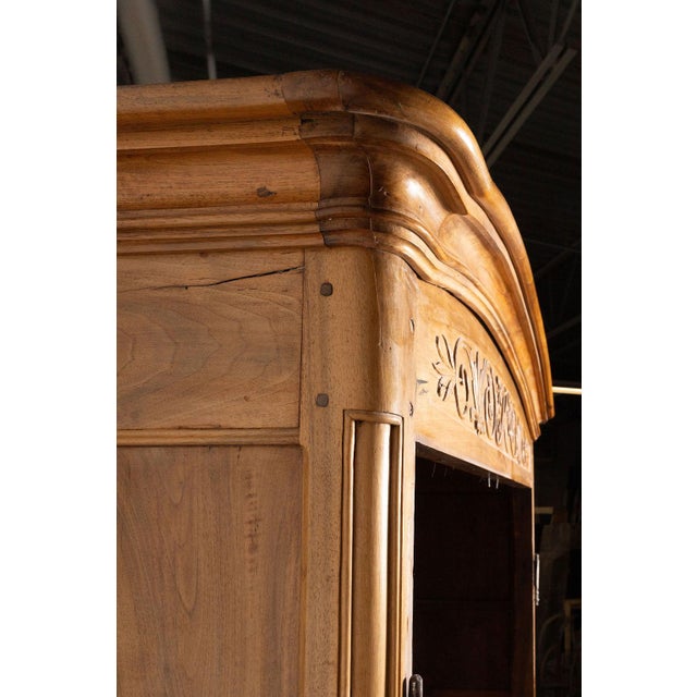 Antique French Provencal Walnut Marriage Armoire, Circa 1800 For Sale - Image 15 of 18