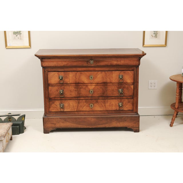 19th C. Walnut Commode With Lions Head Pulls, France For Sale - Image 13 of 13