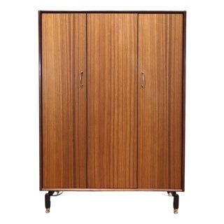 Mid Century Modern Vintage Teak Armoire Wardrobe Bedroom Furniture by G Plan For Sale