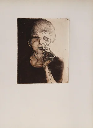 Child With Flower - Unframed Etching