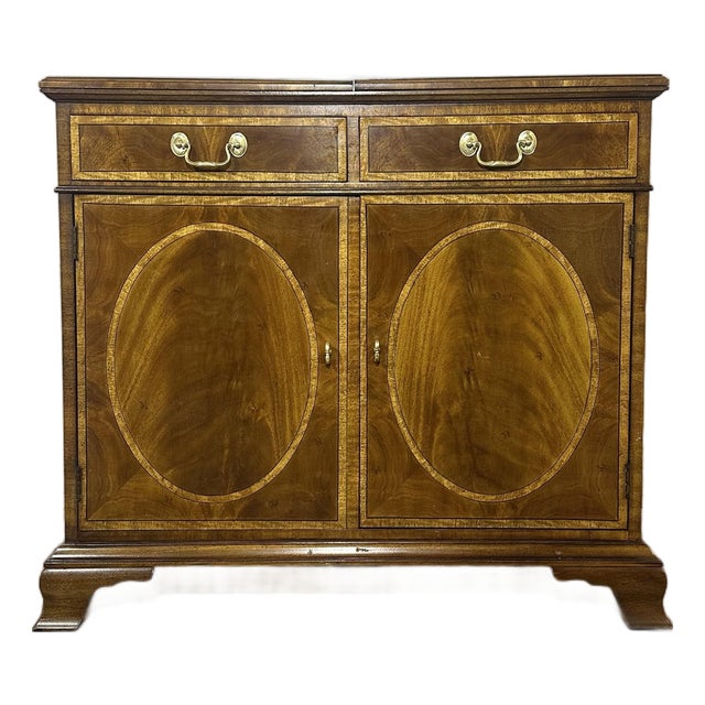 Mid 20th Century Henredon Aston Court Flip Top Server Cart For Sale