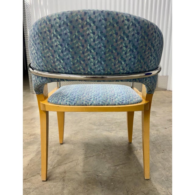 Wood Late 20th Century Set of 4 Mitchell Pickard for Brueton Chrome and Wood Willow Chairs For Sale - Image 7 of 10