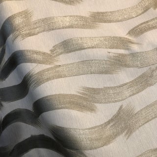 Fret - Cirrus Sand on Ivory Fabric, 1 3/4 Yards For Sale