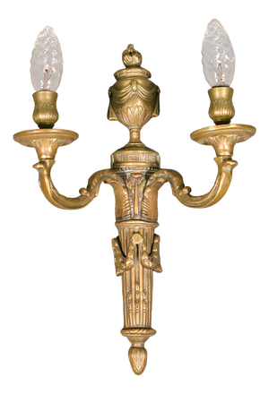 Large Antique French Wall Sconce in Bronze, 1890s