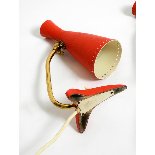 Mid-Century Modern Red Diabolo Crows Foot Table Lamps from Cosack, 1950s, Set of 2 For Sale - Image 13 of 18