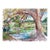 Tree by Pond Landscape by Virginia J Hughins For Sale