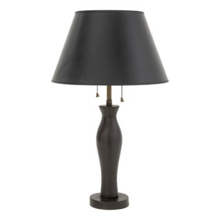 Late 20th Century Modern Giacometti Style Patinated Bronze Table Lamp For Sale