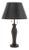 Late 20th Century Modern Giacometti Style Patinated Bronze Table Lamp For Sale