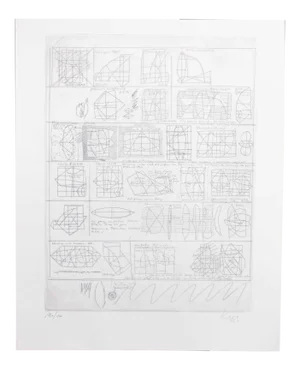 Gravure de Klotz Lenz, Croquis, 1972, Etching