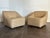 1980s soft leather chairs in great vintage condition. New upholstered leather. Unsigned. Dimensions 33” x 33” x 28” h Seat...