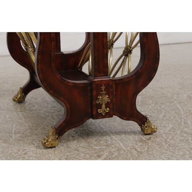 Maitland Smith Regency Mahogany Magazine Table For Sale - Image 15 of 16