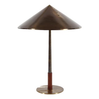 Vintage Danish Desk Lamp in Brass with Patina by Jo Hammerborg for Fog & Mørup, 1950s For Sale