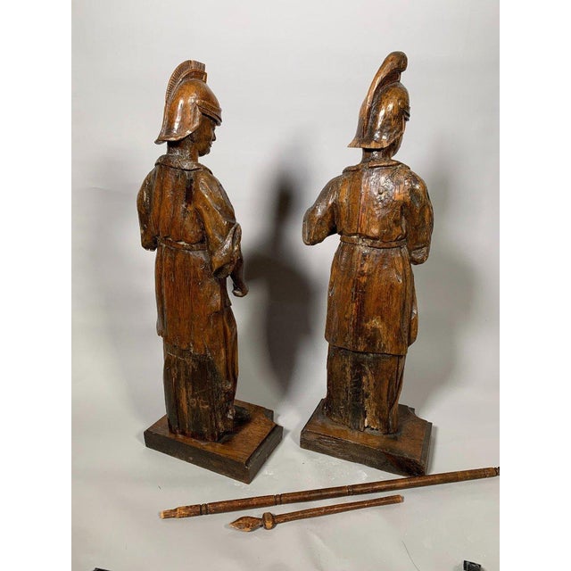 French Sculpture, Roman Soldiers of the Crucifixion - 78 cm, 17th Century For Sale - Image 3 of 8