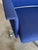 1970s Blue Upholstered Swivel Office Chair With Metal Base Mid-Century Modern 1970s For Sale - Image 5 of 11