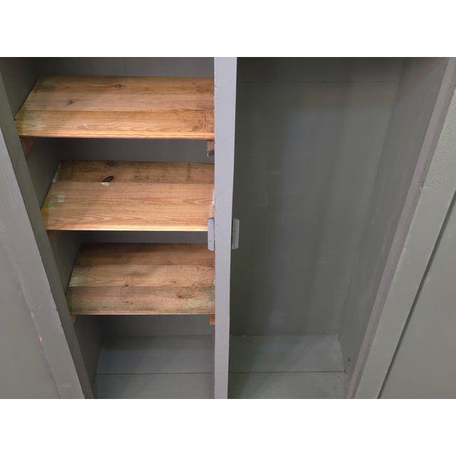 Curved Workshop Locker in Wood, 1950s For Sale - Image 12 of 18