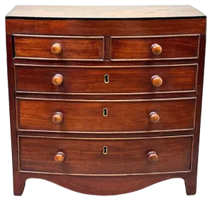 Regency Mahogany Miniature Bowfront Chest, 1830