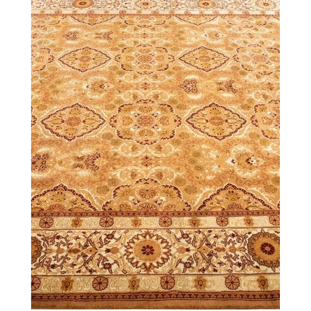 Solo Rugs Mogul, One-of-a-Kind Hand-Knotted Area Rug in Yellow, 6' 1" x 9' 4" For Sale - Image 4 of 8