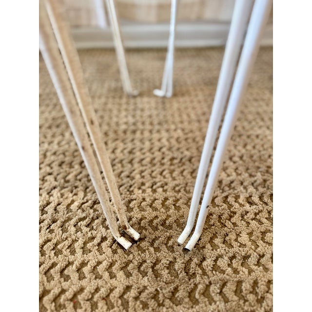 Maurizio Tempestini A Set of Italian Mid Century Modern White Perforated Metal Counter Stools Designed Attributed to Maurizio Tempestini, Circa 1950s For Sale - Image 4 of 12