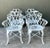 Vintage White Metal Outdoor Armchairs - Set of Four For Sale - Image 4 of 12