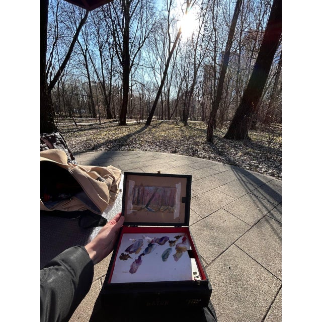 Framed Original Painting Plein Air Landscape by Valeriya Serova For Sale - Image 4 of 11
