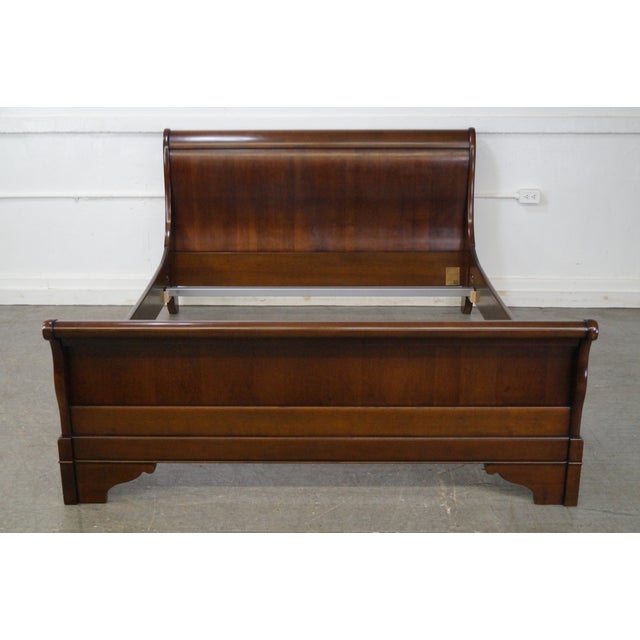 Grange Cherry Wood Queen Size Sleigh Bed Chairish