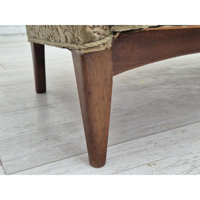 1950s Danish 2 Seater Sofa in Velour by Fritz Hansen, 1950s For Sale - Image 5 of 18