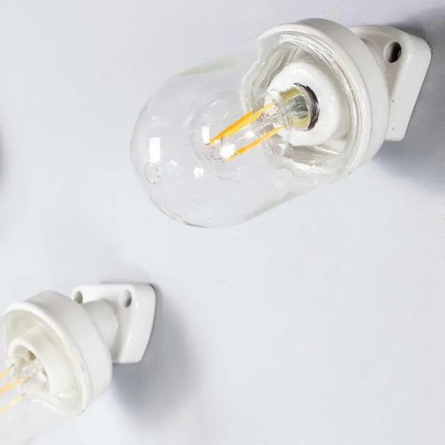 Ceramic and Glass Angled Wall Lamp For Sale - Image 12 of 14