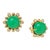 Syna Yellow Gold Chrysoprase Earrings with Diamonds, a Pair For Sale