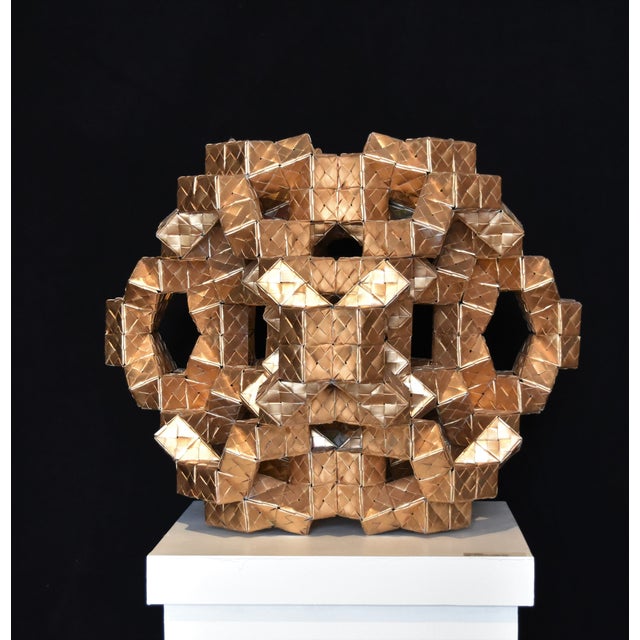 NO ADHESIVES 2,500 sheets of hand folded paper. Tedious innovative geometric aesthetic art. This one of a kind origami...