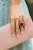Gemstone Bochic "Orient" Vintage Ruby, Peridot & Amethyst Ring Set In 18 K Gold & Silver For Sale - Image 7 of 8