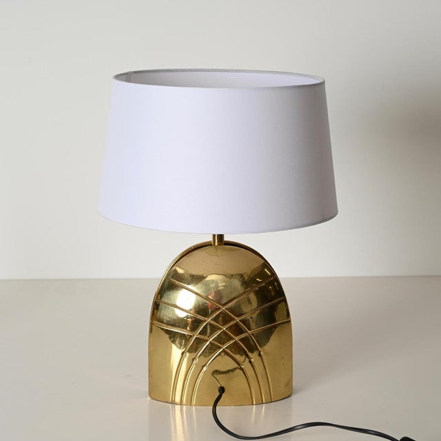 Large Vintage Italian Brass Table Lamp by Paolo Piva, 1970s For Sale - Image 14 of 16