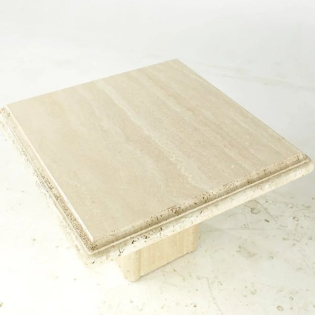 Mid Century Travertine Side Tables Pair Chairish