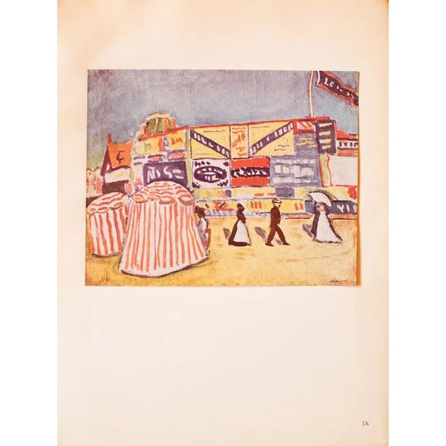 1948 After Albert Marquet "The Posters in Trouville", Second Edition Parisian Offset Lithograph For Sale In Dallas - Image 6 of 8
