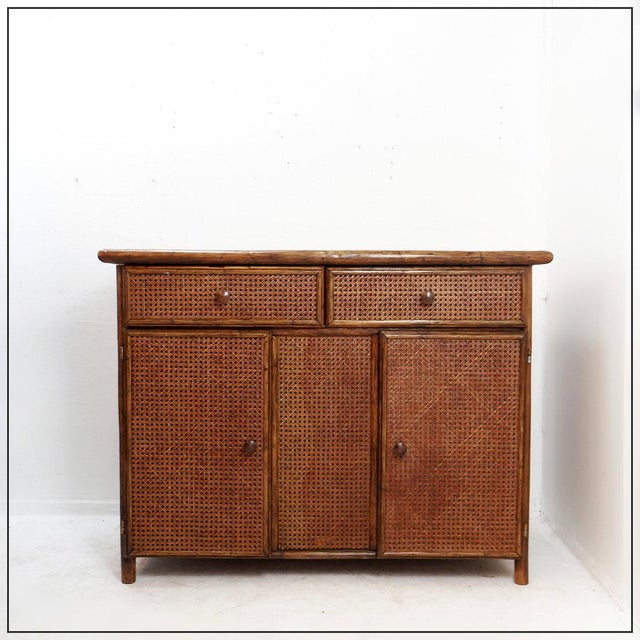 Mid-Century Bamboo and Cane Sideboard, 1960s For Sale - Image 16 of 16