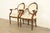French Karges Style French Regency Louis XVI Carved Mahogany and Gold Gilt Armchairs, Pair For Sale - Image 3 of 14