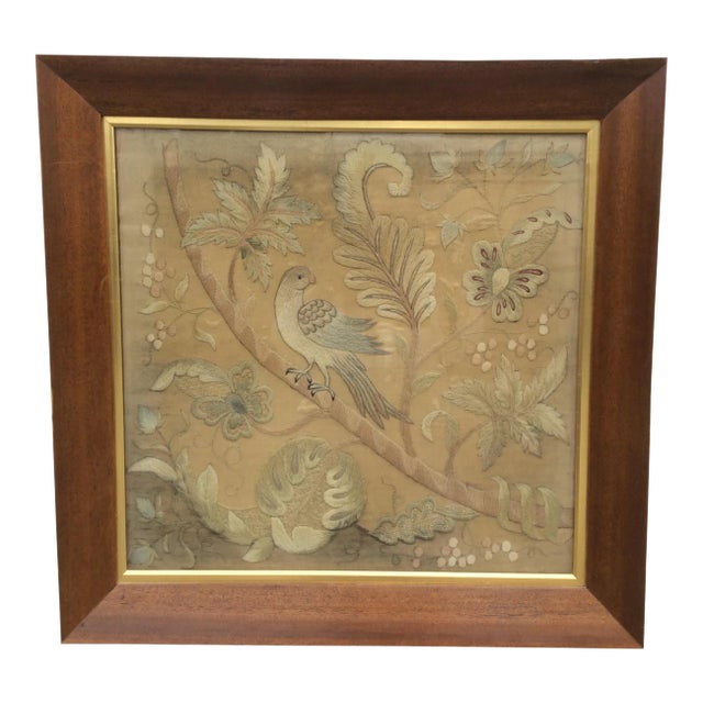 Antique Bird Needlework Art Chairish